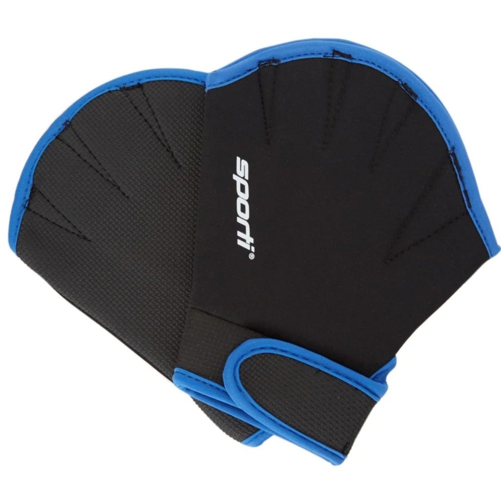 Sporti Blue & Black Neoprene Webbed Fitness Gloves for Resistance Training NWT